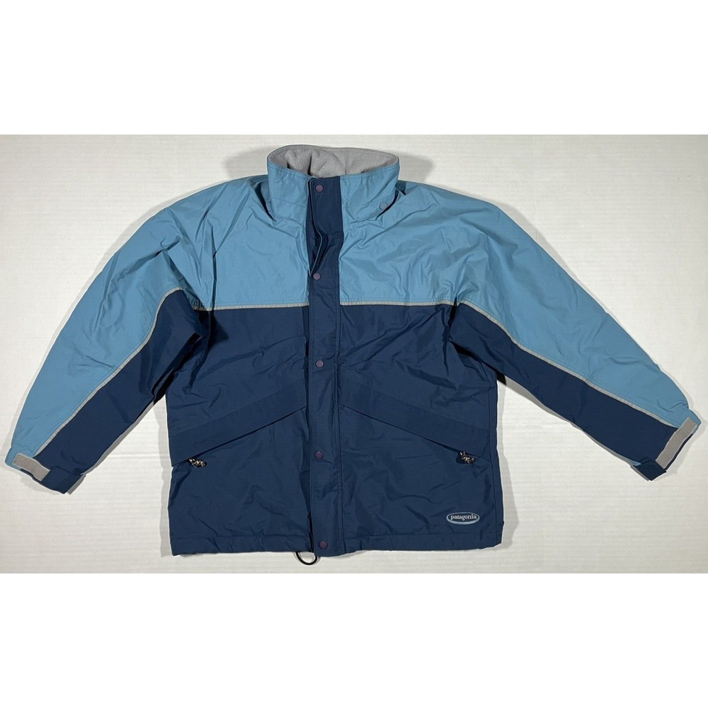 Patagonia Jacket Full Zip Ski Snowboard Winter Coat Blue Youth Boys Size XL